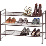 Simple Houseware 3-Tier Stackable Shoes Rack Storage Shelf, Bronze Simple Houseware