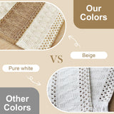 FEXIA Boho Placemats Set of 6, Macrame Table Decor Farmhouse Style Placemats in Natural Cotton Burlap, for Kitchen and Dining Table Centerpiece Home Decorations（Beige & Brown） FEXIA
