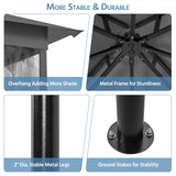 Yaheetech Patio Gazebo - 11x11 ft Outdoor Shelter Tent with Vented Top & Mesh Sidewalls & Drainage Holes, Water-Resistant for Garden/Backyard/Deck/Lawn (Dark Gray) Yaheetech