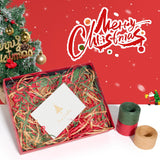 Sooez 3 Rolls Raffia Ribbon Twine String, 540 Feet Christmas Wrapping Paper for Crafts, Red Green Natural Christmas Ribbon for Gift Wrapping, Raffia Yarn for Holiday DIY Supply, 180 Feet Each Roll Sooez