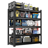 Welfiya 39" W Garage Shelving,5-Tier Heavy Duty Shelving Unit,3000LBS Adjustable Metal Storage Shelves,Storage Rack Units for Industrie,Shed,Warehouse,Basement,Black,39" W x 18" D x 72" H Welfiya