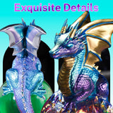 LET'S RESIN Dragon Resin Molds, Dragon Figurines Epoxy Resin Molds with Egg Base, 3D Animal Silicone Molds for Resin Crafts, DIY Home Desk Decor & Gifts LET'S RESIN