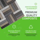 NewTechWood UltraShield Naturale 1 ft. x 1 ft. Quick Deck Outdoor Composite Deck Tile in Mixed Gray (10 sq. ft. per Box) NewTechWood