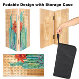 Svartur 15" Foldable Crochet Blocking Board with Pegs & Storage Pouch, Large Granny Square Blocking Board for Crocheting, Wooden Knitting Blocking Mat for Wet Blocking Crochet and Knit Squares Svartur
