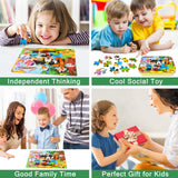 MZZOTOY Puzzles for Kids Ages 4-8, 60 Piece Puzzles for Kids Ages 3-5 in a Metal Box Girls and Boys Learning Educational Jigsaw Puzzle Toys Gifts MZZOTOY