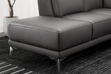 Valencia Pista 113" Cloudy Grey Full Leather Reclining Sectional Sofa with Left Hand Chaise | Power Recliner Chair, Nappa 11000 Leather | L Shaped Couch for Living Room Furniture VALENCIA THEATER SEATING