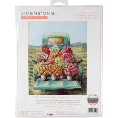 Dimensions Garden Gnome Counted Cross Stitch Kit, 10" x 10", 14 Cnt. White Aida 5 Piece