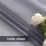 SpaceDresser Waterproof Outdoor Sheer Curtains for Patio - 2 Panels Rod Pocket Indoor Voile Sheer Curtain for Living Room,52W x 84L inch, Grey SpaceDresser