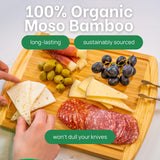 GREENER CHEF 12 Inch Small Bamboo Cutting Board with Lifetime Replacements - Small Wooden Chopping Board for Kitchen, Meat, Vegetables, Cheese, Bread, Charcuterie, and Everyday Food Prep Greener Chef