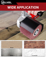 SILVEL 1400W Burnishing Polishing Machine, 110V Handheld Electric Sander Polisher Kit, Stainless Steel Polisher with 6 Speed Adjustable, 500-3000RMP for for Metal, Stainless Steel, Plastic, Wood SILVEL