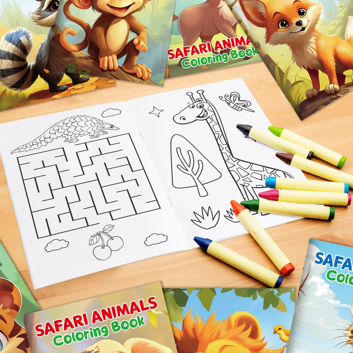 Treasure Cove Zoo Animals Mini Coloring Books for Kids Jungle Safari Party Favors Small Activity Books Bulk DIY Wild Drawing Pages for Classroom Reward Birthday Jungle Party Supplies 24Pcs Treasure Cove