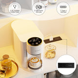 FJTJBSI 72" Kitchen Pantry Cabinet with Charging Station and LED Light Tall Pantry Storage Cabinet with Adjustable Shelves Freestanding Kitchen Hutch with Countertop for Dining Room White FJTJBSI