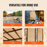 VEVOR Natural Reed Fencing, 4 ft x 16.4 ft, Reed Screen Curtain Balcony Reed Fence Roll for Outdoor Backyard Patio, Decorative Fence for Backyard Garden Fencing Divider, Privacy Screen Panel, Natural VEVOR