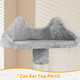 Yaheetech Cat Tree Tower Kitten Condo Scratching Post with Hammock Basket 54in Yaheetech