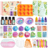 BRIPATI Soap Making Kit for Adults - DIY Soaps Crafts Supplies Set Include Soap Bases, Silicone Molds, Fragrances, Liquid Pigments, Glitters, Birthday & Holiday Gift BRIPATI