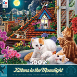 Ceaco - Harmony - Image World - Kittens in The Moonlight - 500 Piece Jigsaw Puzzle Ceaco