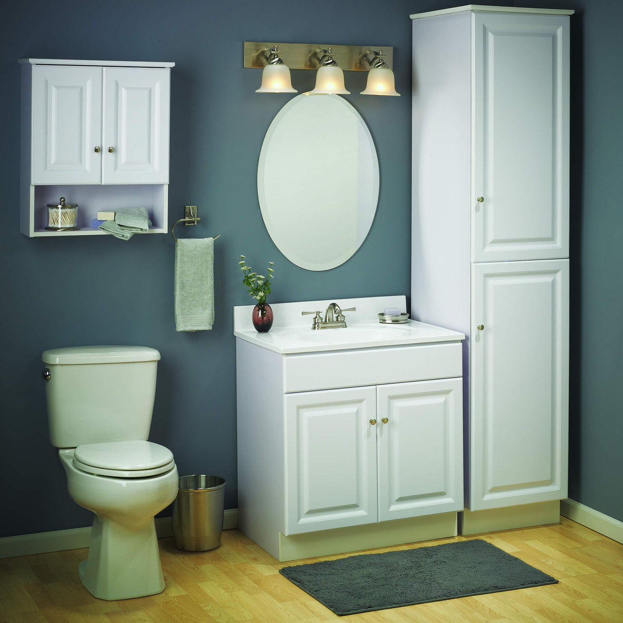 Design House Wyndham 30 Inch Bathroom Vanity, Ready to Assemble, Solid Wood, White, 597146 Design House