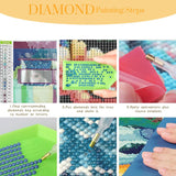 DAZZLEDOTS Halloween Diamond Art Kits for Adults, Ghost Black Cat Diamond Painting Kits for Beginner, DIY Gem Art and Craft Paint by Diamonds Home Wall Decor 12X16Inch DAZZLEDOTS