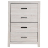 Coaster Home Furnishings Brantford Farmhouse Wood 4-Drawer Bedroom Chest of Drawers Chiffonier Clothing Storage Cabinet Bedroom Armoire Tall Dresser Organizer Unit Coastal White 207055 Coaster Fine Furniture