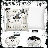 Mindsoft 20 Pcs Holiday Pillow Covers 18 x 18 Inch Seasonal Throw Pillow Covers Fall Halloween Decorative Pillowcase Pumpkin Ghost Pillowcase Cushion Case for Farmhouse Home Couch Sofa Decor Mindsoft
