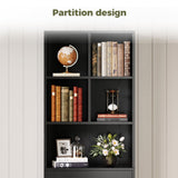 IRONCK Bookcase and Bookshelves, 70" Tall Bookshelf Floor Standing 6 Tiers Display Storage Shelves, Book Shelf with Drawers for Home Office, Living Room, Bedroom, Library, Black IRONCK