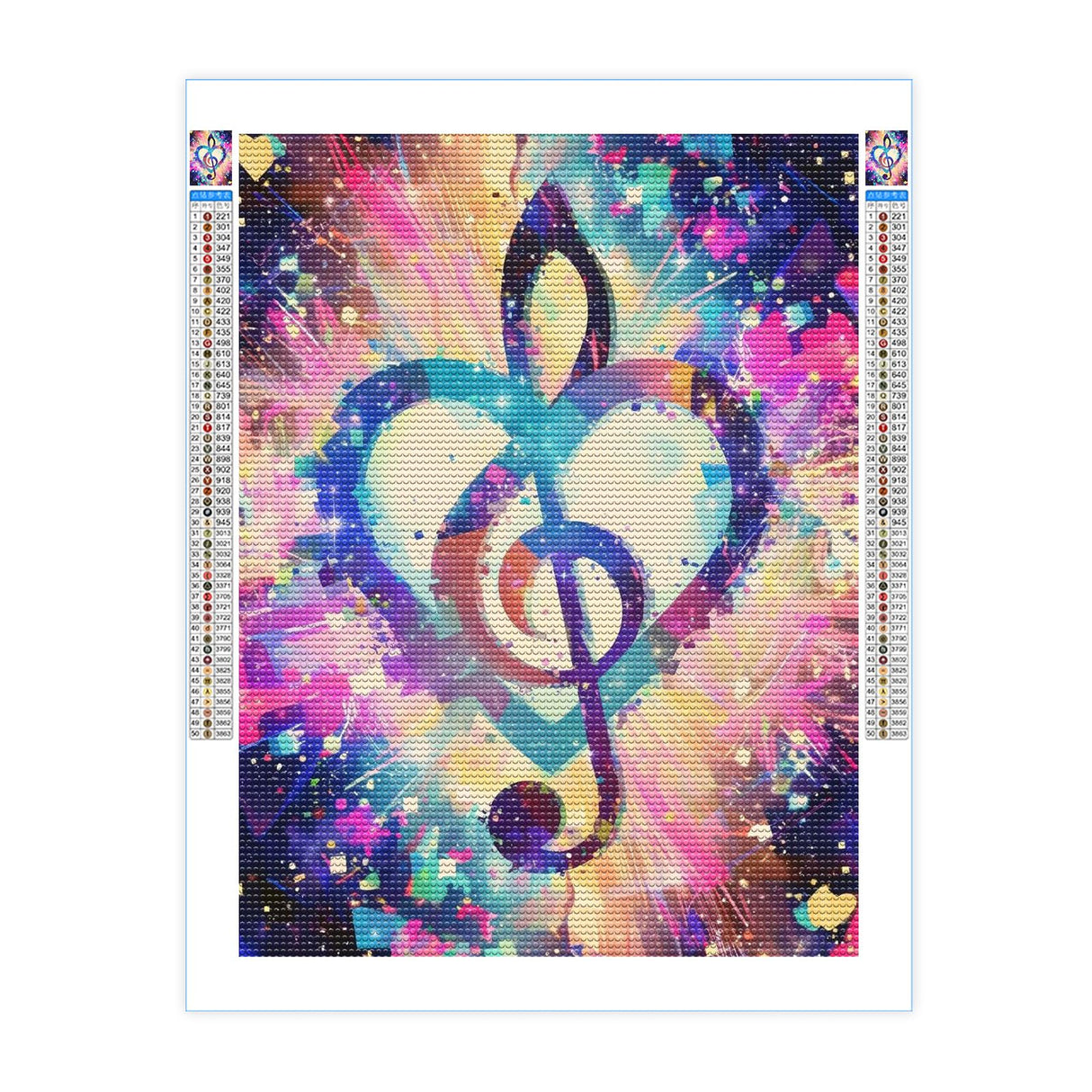 YOUSHIHA Music Notes Diamond Painting Kits for Adults,DIY 5D Musical Instrument Diamond Art Full Drill for Adult,for Beginner Home Wall Decor Gift 8x12 Inch YOUSHIHA