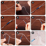 13pcs Punch Needle Kits, Adjustable Complete Punch Needle Tool Set Wooden Handle Embroidery Pen Include Punch Needles and and Threaders for Adults Beginner Floss Cross Stitching Sewing Craft Supplies NQEUEPN