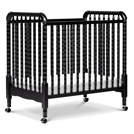 DaVinci Jenny Lind 3-in-1 Convertible Mini Crib in Ebony, Removable Wheels, Greenguard Gold Certified DaVinci