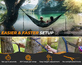 Foxelli XL Hammock Straps - Extra Long 20FT Heavy Duty No-Stretch Suspension System, 40+2 Loops, 2000 LBS Capacity, for Indoor/Outdoor Use – Set of 2 Straps & Carry Bag Foxelli