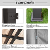 Gotland 10FTx14FT Outdoor Wall-Mounted Hardtop Pergola, Metal Frame Gazebo with Sloping Sun Panel Roof and Double Curtains for Patio, Garden, Lawn, Grey Gotland