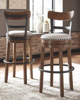 Signature Design by Ashley Valebeck 30" Farmhouse Pub Height Barstool, Brown Signature Design by Ashley