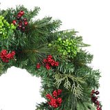 Jeco 32" Christmas Wreath with Berries, Multicolor, (CHD-F041) Jeco