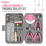 Hi-Spec 17pc Jewelry Making Tool Kit & 600pc Findings Accessories Box Set. Pliers & Wires for Handmade Bracelets, Necklaces, Earrings and Charms Arts & Crafts Hi-Spec