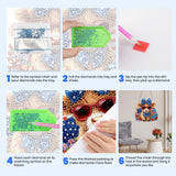 MXJSUA Highland Cow Special Shaped Hanging Diamond Painting Art Kits for Adults, Crystal Rhinestone Acrylic Gem Art Pendant Ornaments Kit for Home Decoration and Gift MXJSUA