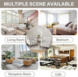 UIXE Stripe Accent Chair, Modern Upholstered Armchair in Fabric for Living Room, Nailhead Trim Club Arm Chair Comfy Single Sofa Bedroom Reading Seat with Wood Legs - Brown UIXE