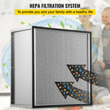 VEVOR Filter Replacement, 24'' x 24'' x 11.5'' AC Filter, HEPA Pleated Air Filter, Air Filter Replacement with Galvanized Frame, 99.97% Standard Filter Compatible for HEPA Filter Novair 2000 VEVOR