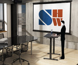 SHW 40-Inch Electric Height Adjustable Standing Desk with Memory Preset and Cable Management Tray, Black SHW