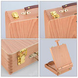 Tabletop Easel Acrylic Paint Set, 40 Pack Painting Kits for Adults, Painting Supplies with 24 Acrylic Paints, 10 Brushes, Art Easel, Paint Palette, Canvas, Paint Set Gifts for Students Artist Beginner Goldge