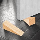 Akamino 10 Pack Wooden Door Stoppers,Non-Slip Soild Wood Door Wedges for Bottom of Door,Triangle Wood Block Security Door Stopper for Home Office Chair Caning - 4.8 x1.5x1.5 Inch Akamino