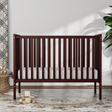 Saylike Baby Crib 5-in-1 Convertible, Wood Full Size Toddler Bed for Small Baby, Made of Sustainable Natural Pinewood Cribs, Non-Toxic Finish, Simplistic Nursery Furniture (Espresso) Saylike