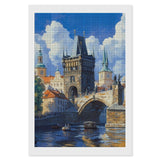 Charles Bridge in Prague Czechrepublic (4) Diamond Painting Kits for Adults DIY Full Square Drill Diamond Art Crafts 8"x12" WoodArtSupply