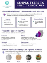 Arden Mahogany Wooden Cremation Urn, Extra Large Size Adult Wood Box, Capacity for up to 220 lbs Ashes for a Man or Woman, Ground Burial, Home or Funeral Memorial Cremation Urn for Ashes Silverlight Urns