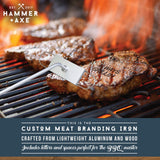 Customizable BBQ Branding Iron by Hammer + Axe – Create Unique Marks on Steaks, Chicken, Tofu & More Hammer + Axe