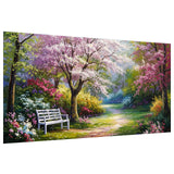 JOOZ Flowers Diamond Painting Kits for Adults 5D Large Landscape Diamond Painting Kit for Adults Full Drill Trees Diamond Painting Kits Gem Art Kits for Home Wall Decor 27.5x15.7Inch JOOZ