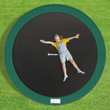 SONGMICS Replacement Trampoline Safety Pad Mat, 12 ft (144 Inches) Removable Spring Cover, UV-Resistant, Tear-Resistant, Edge Protection, Standard Size, Dark Green USTP012C02 SONGMICS