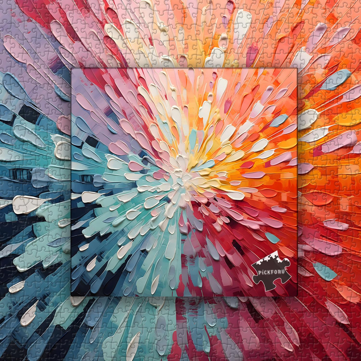 Impossible Puzzles for Adults 1000 Piece, Colorful Hard Difficult Puzzles for Adults Art Painting, Gradient Rainbow Puzzle Challenging Jigsaw Puzzles for Adults PICKFORU