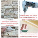 20PCS 3D Wall Panels Peel and Stick Foam 3D Brick Wallpaper Peel and Stick Faux Stone Wall Panel Self-Adhesive Wallpaper (20PCS, Rock Color) YU LI 3DH