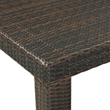 Crosley Furniture Palm Harbor 6-Person Rectangular Counter-Height Outdoor Bar Dining Table for Outside Patio, Brown Crosley Furniture