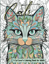 Cats a Cat Lover’s Coloring Book for Adults: 51 Relaxing and Stress Relieving Cat-Themed Scenes, Mandalas and Doodles for Adults, Seniors and Teens WoodArtSupply
