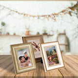 XUANLUO 3 Pack 4x6 Inch Farmhouse Rustic Picture Frame Sets Distressed Farmhouse Plastic Frame with HD plastic cover for Wall Mount or Tabletop Display XUANLUO